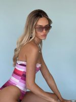 Rosé Reformer one-piece swimsuit